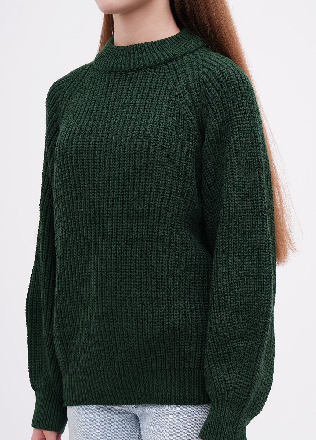 Бутылочный зеленый зимний свитер EQUILIBRI