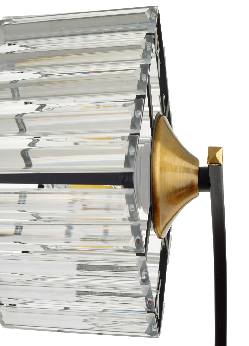 Люстра на 4 плафони чорна LK-717S/4 E27 BK+GDB Brille (220133467)