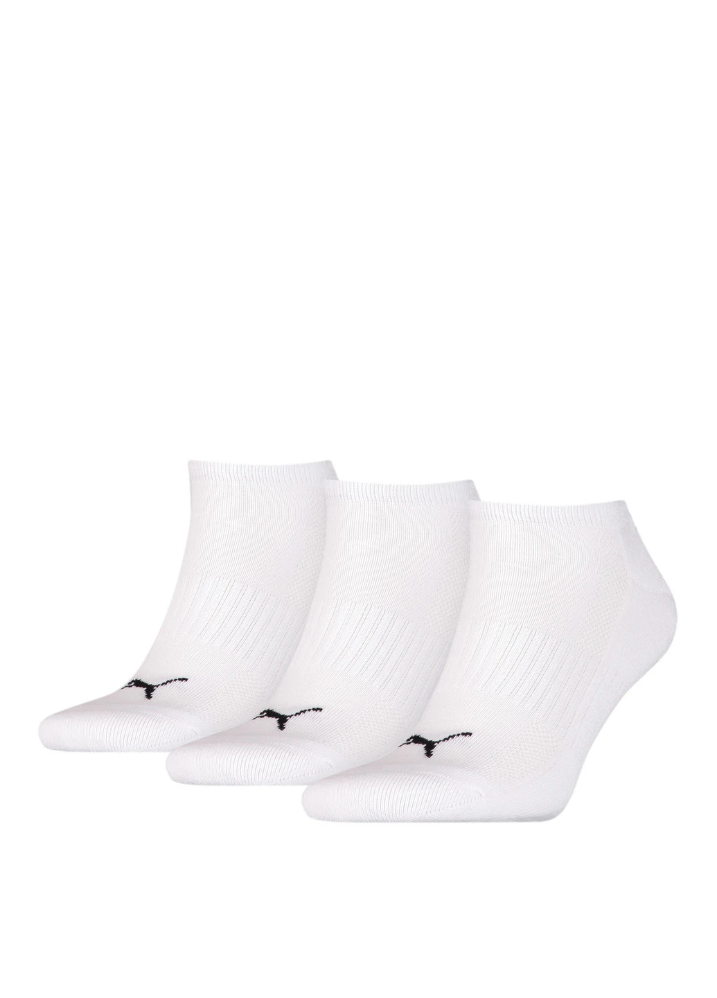 Белые носки unisex cushioned sneaker socks 3 pack Puma однотонные (252481397)