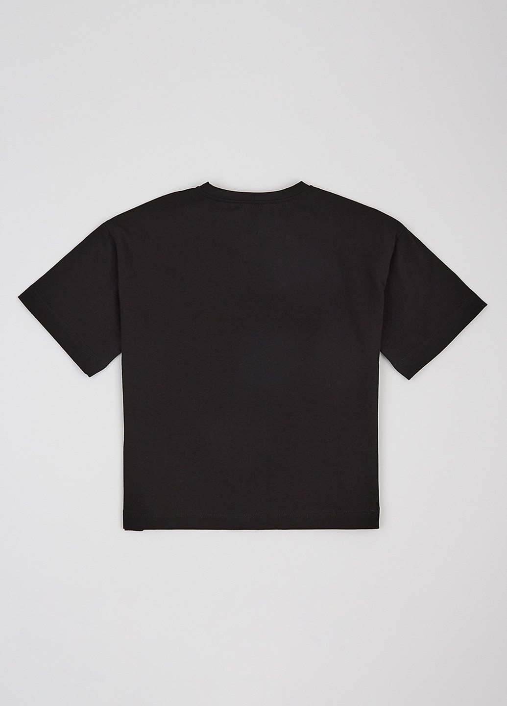 Черная летняя футболка Фламинго