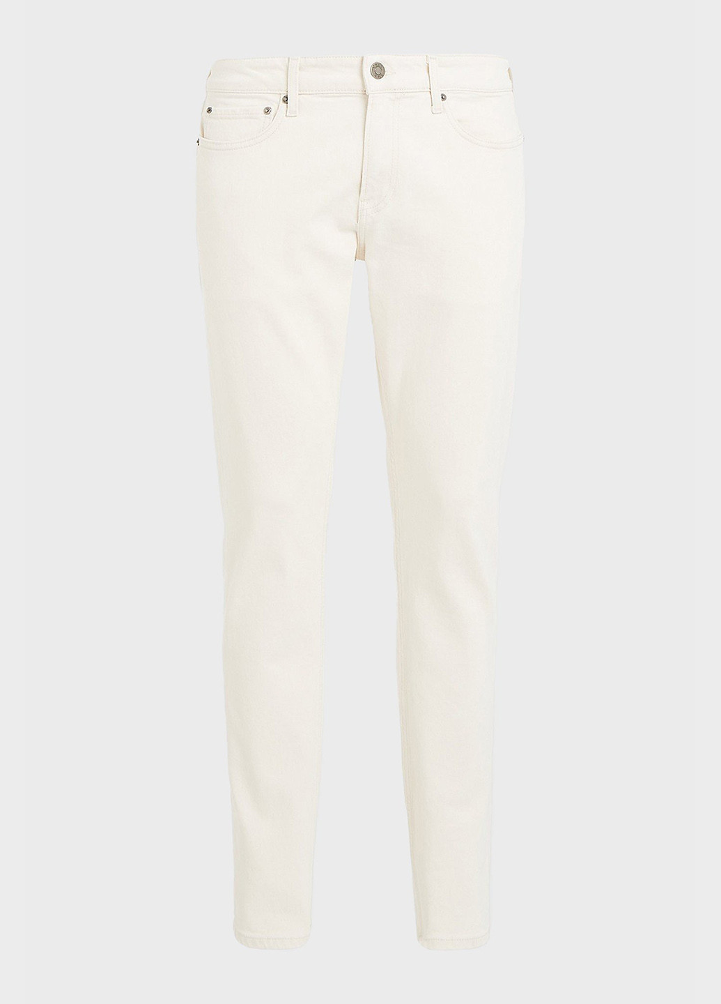 Белые демисезонные прямые джинсы Calvin Klein