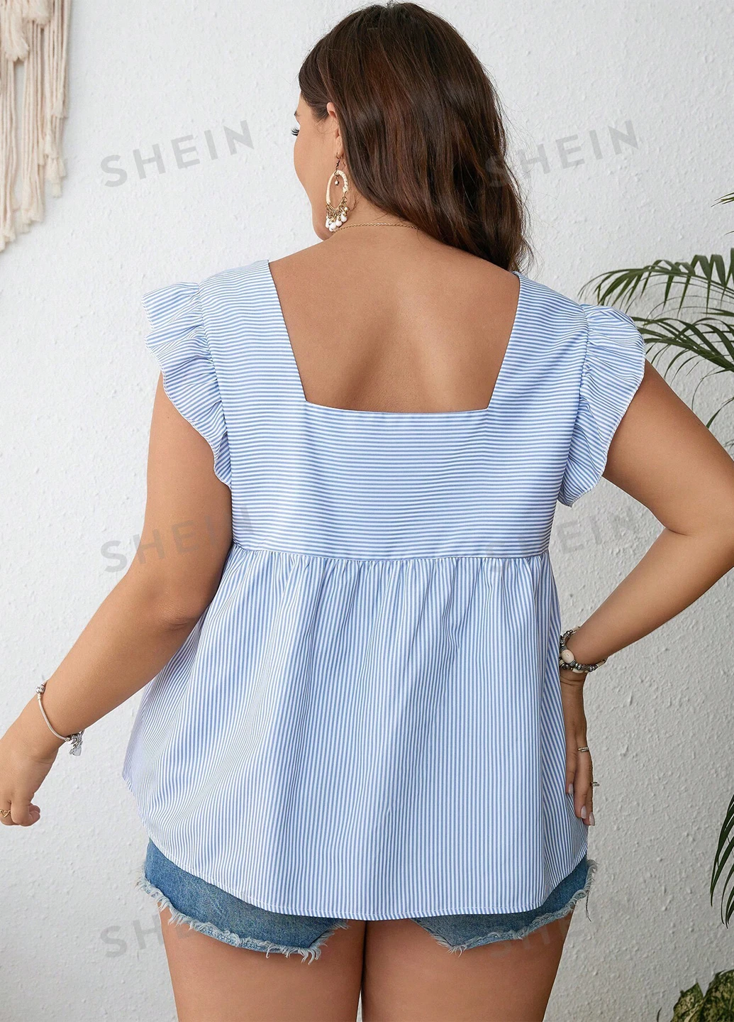 Голубая блуза SHEIN