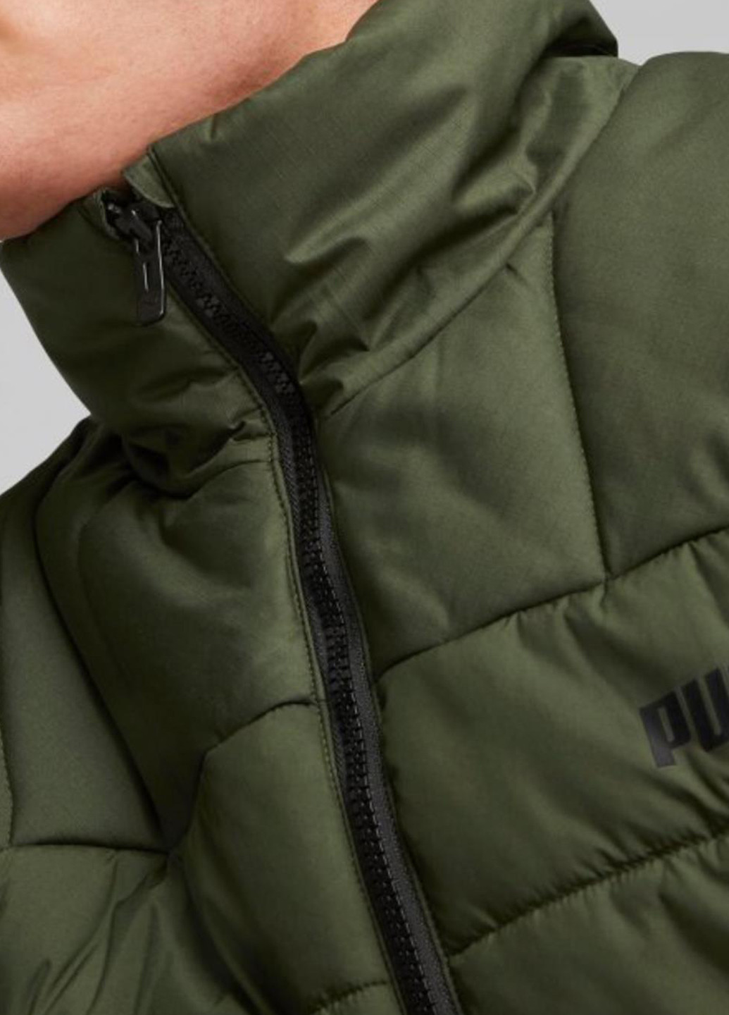 Оливковая (хаки) демисезонная куртка 84934931 Puma Ess+ Padded Jacket