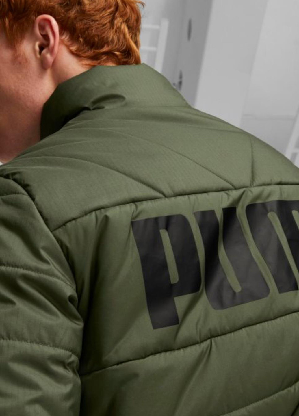 Оливковая (хаки) демисезонная куртка 84934931 Puma Ess+ Padded Jacket