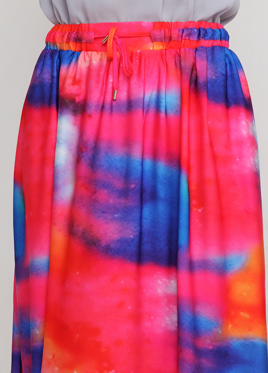 Фуксиновая кэжуал с абстрактным узором юбка Sassofono а-силуэта (трапеция)