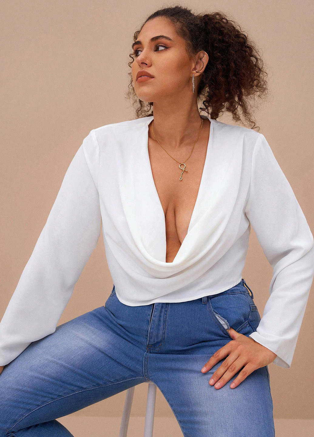 Біла блуза SHEIN