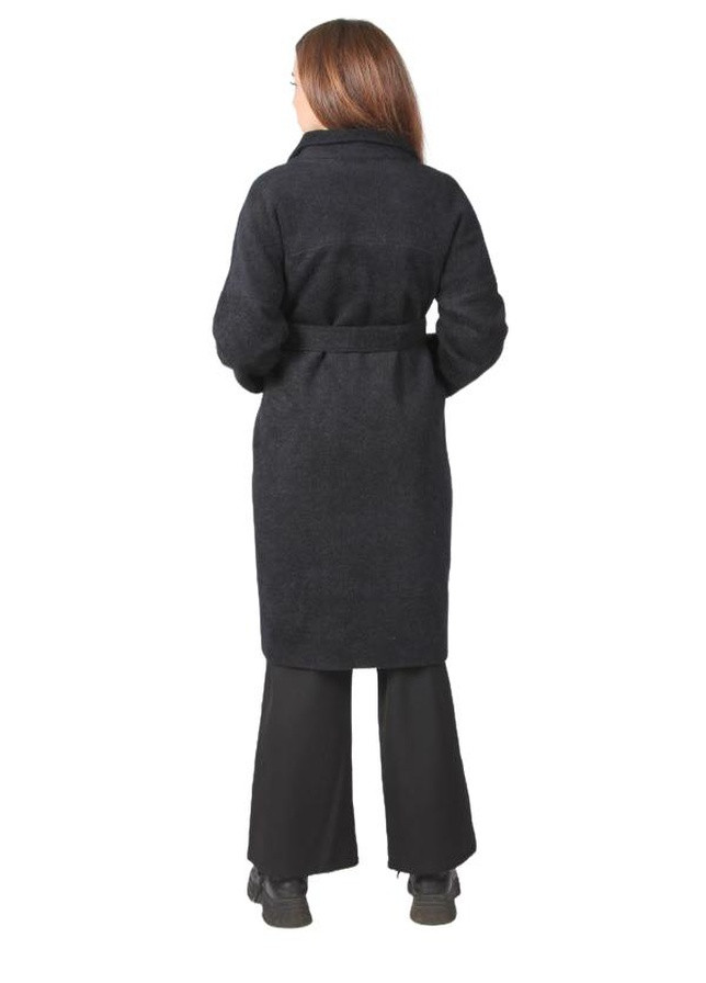 Чорне демісезонне Пальто 045 кашемир барашек чернй Актуаль