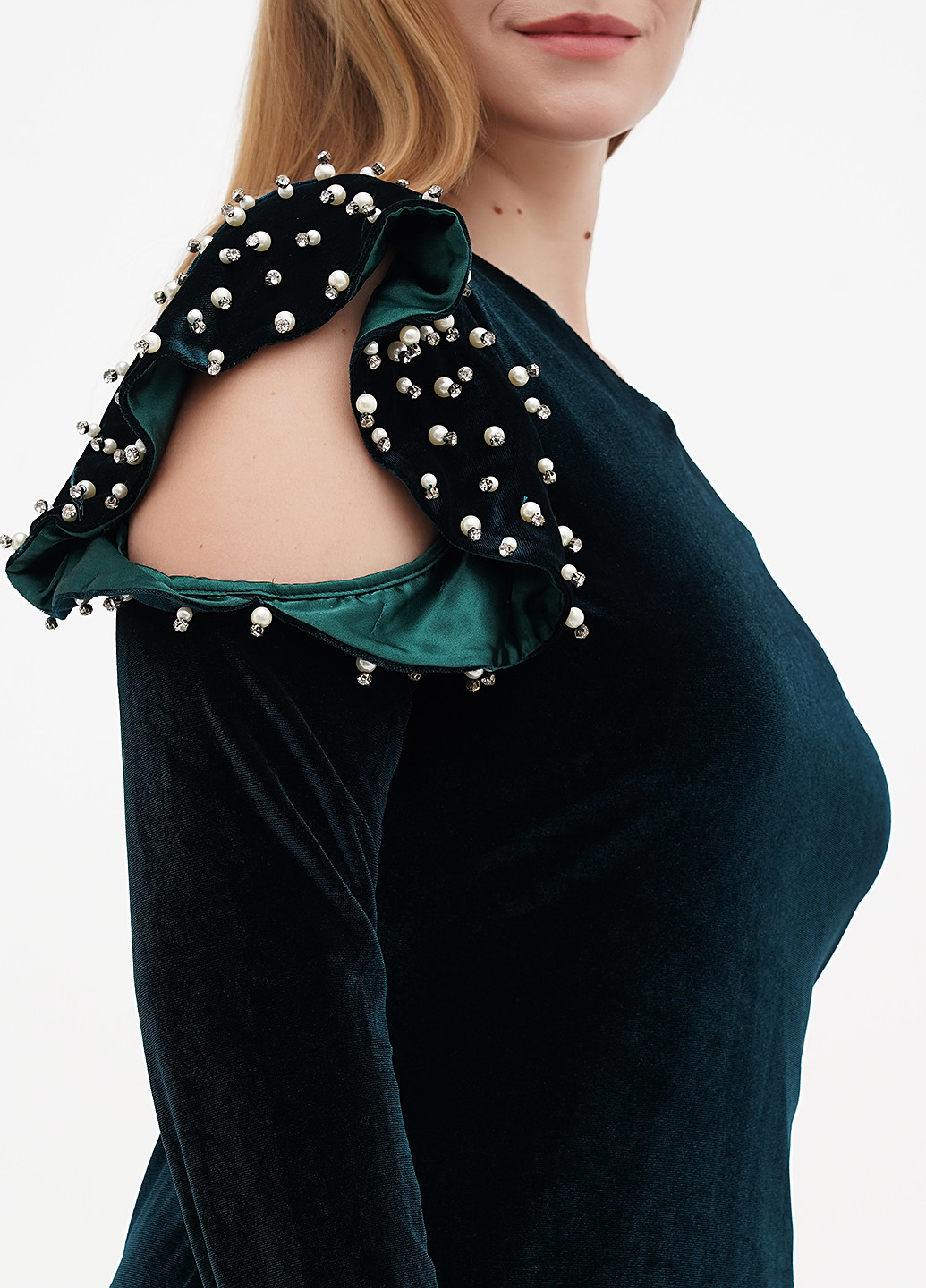 Изумрудное кэжуал, коктейльное платье футляр Sassofono однотонное