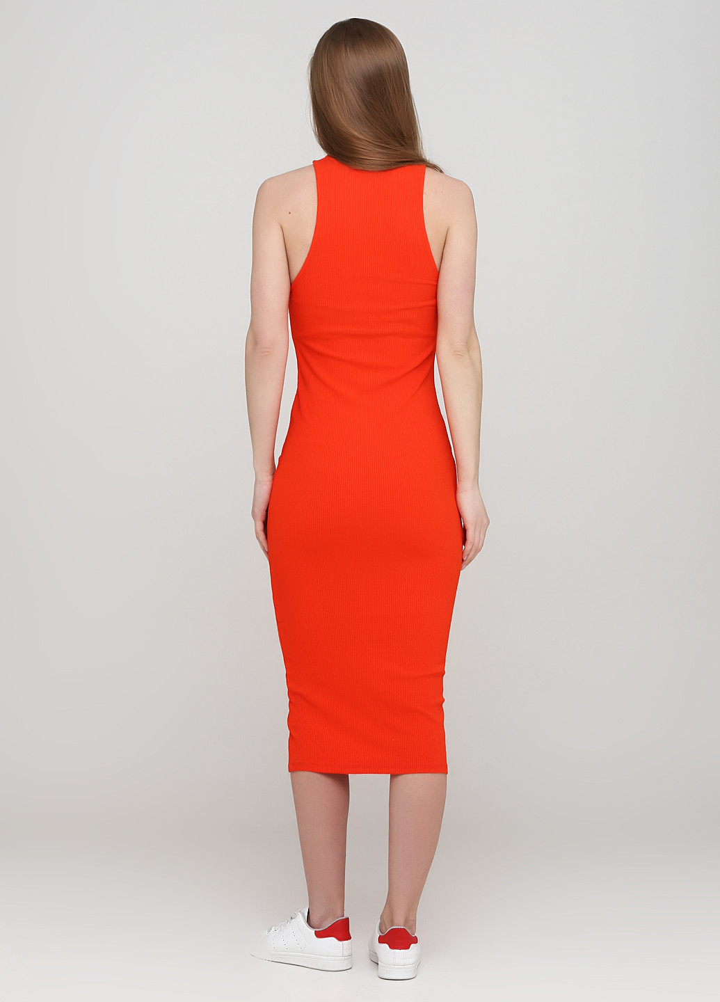 Яскраво-червона кежуал плаття, сукня футляр H&M однотонна