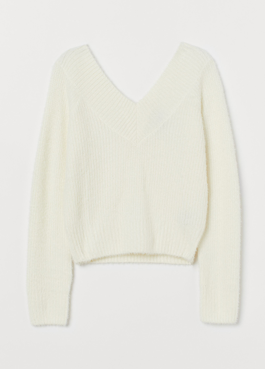 Белый зимний пуловер пуловер H&M
