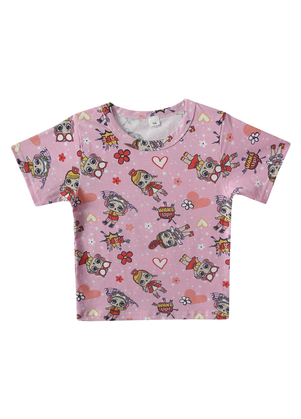 Розовая летняя футболка Клим