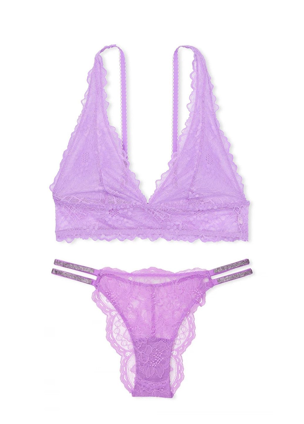 Сиреневый демисезонный комплект (бюстгальтер, трусики) Victoria's Secret
