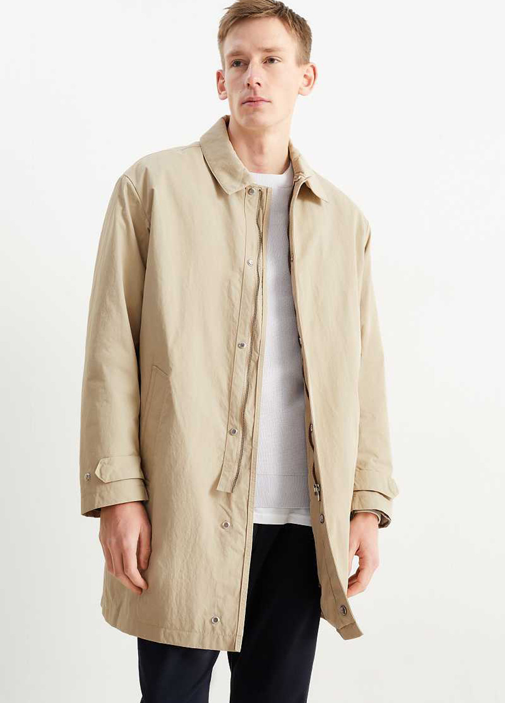 Плащ C&A на кнопках, на блискавці прямий (362599549)