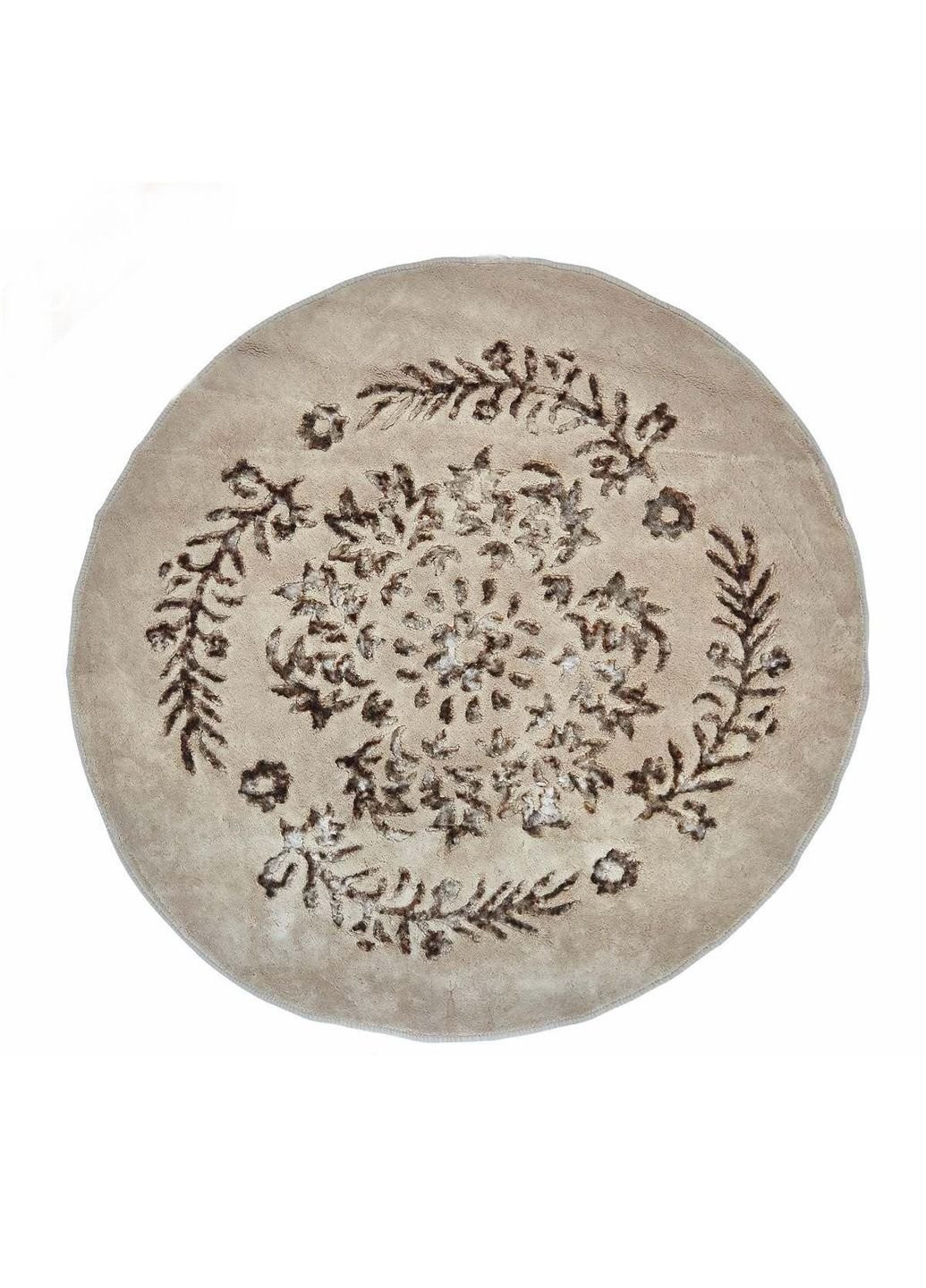 Коврик в ванную круглый Luxor AR-1380062-brown 120 см коричневый Arya (253526528)