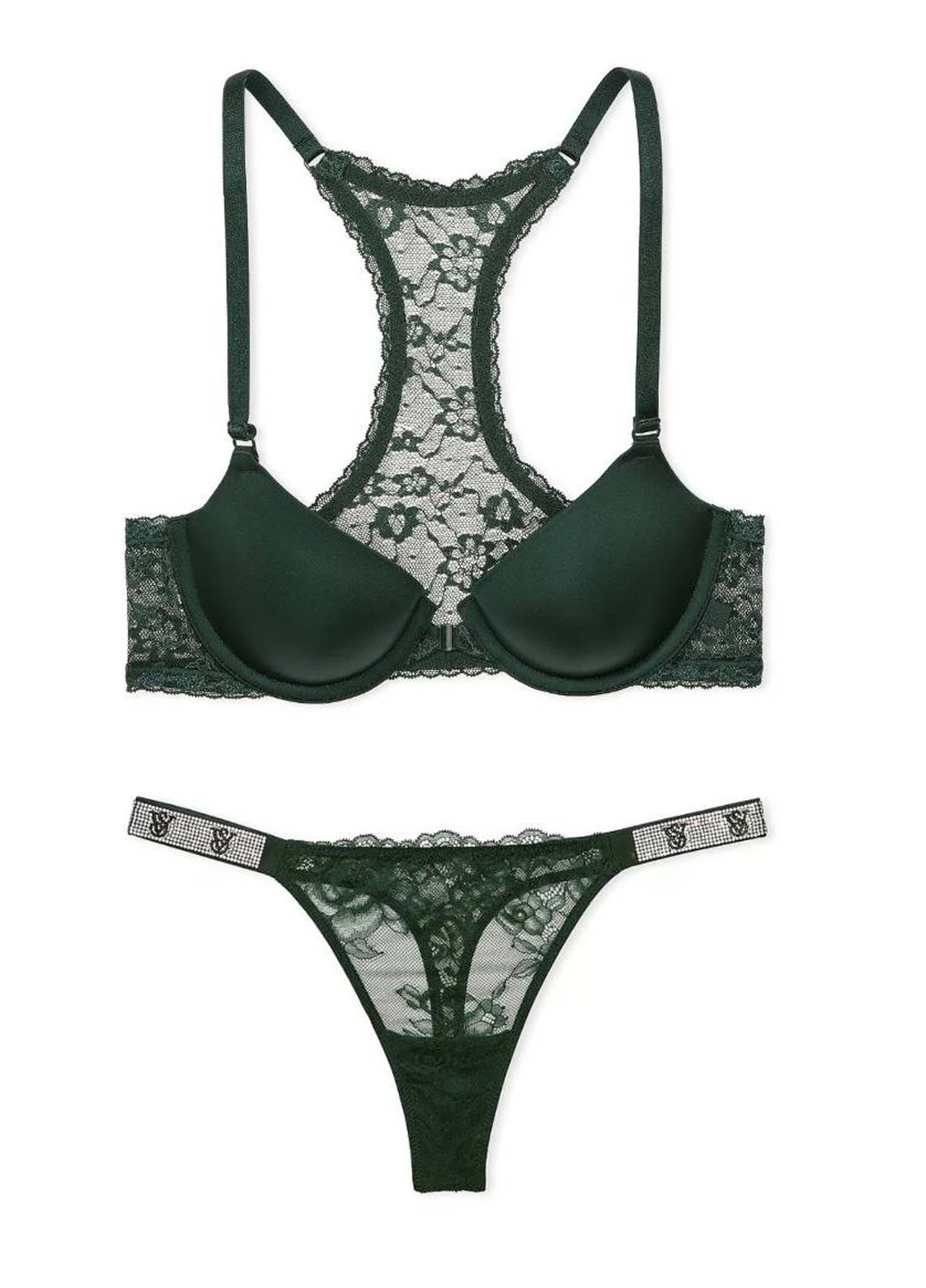 Зелений демісезонний комплект (бюстгальтер, трусики) Victoria's Secret