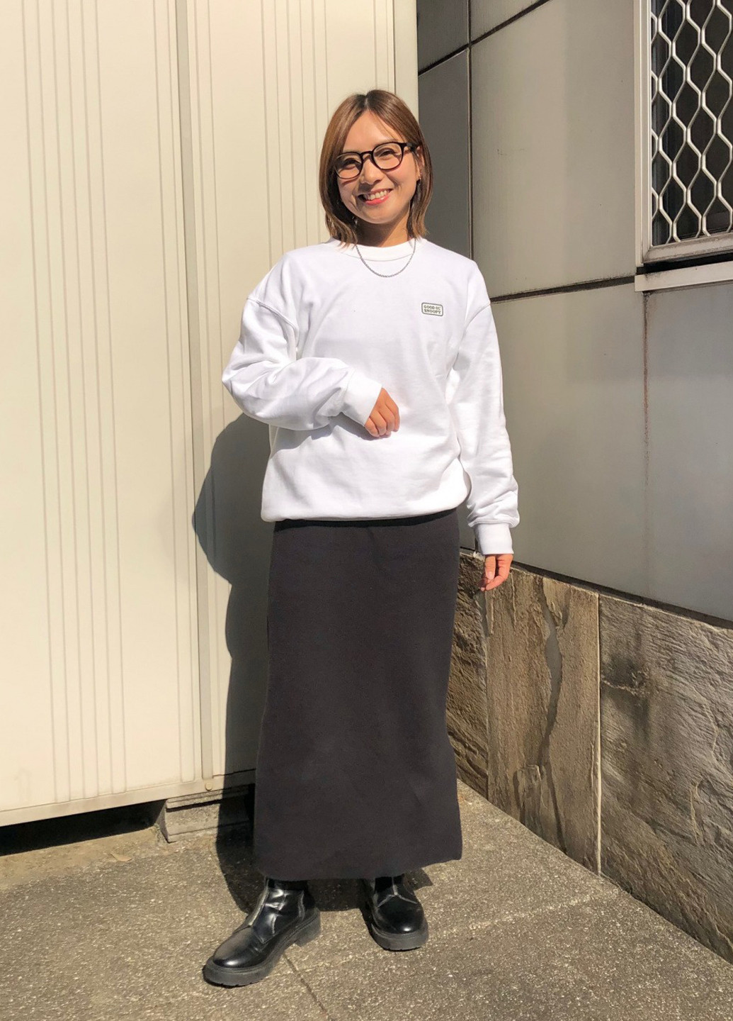 Білий світшот Uniqlo малюнок вишивка (327231653)