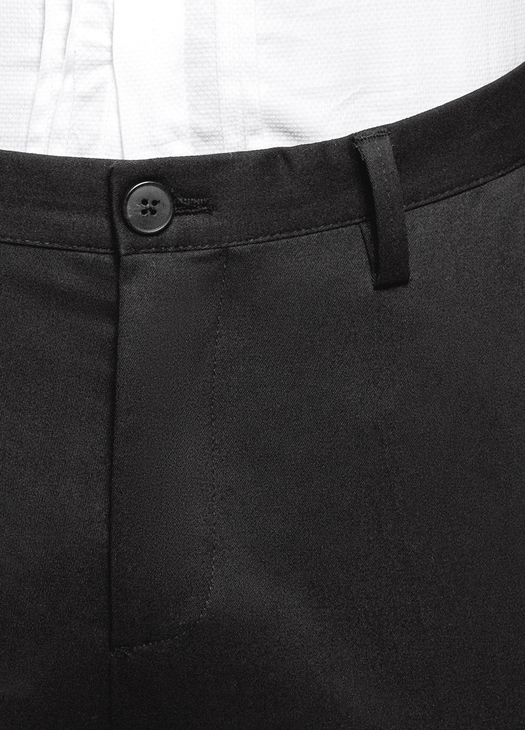 Черные классические демисезонные со средней талией брюки Oodji