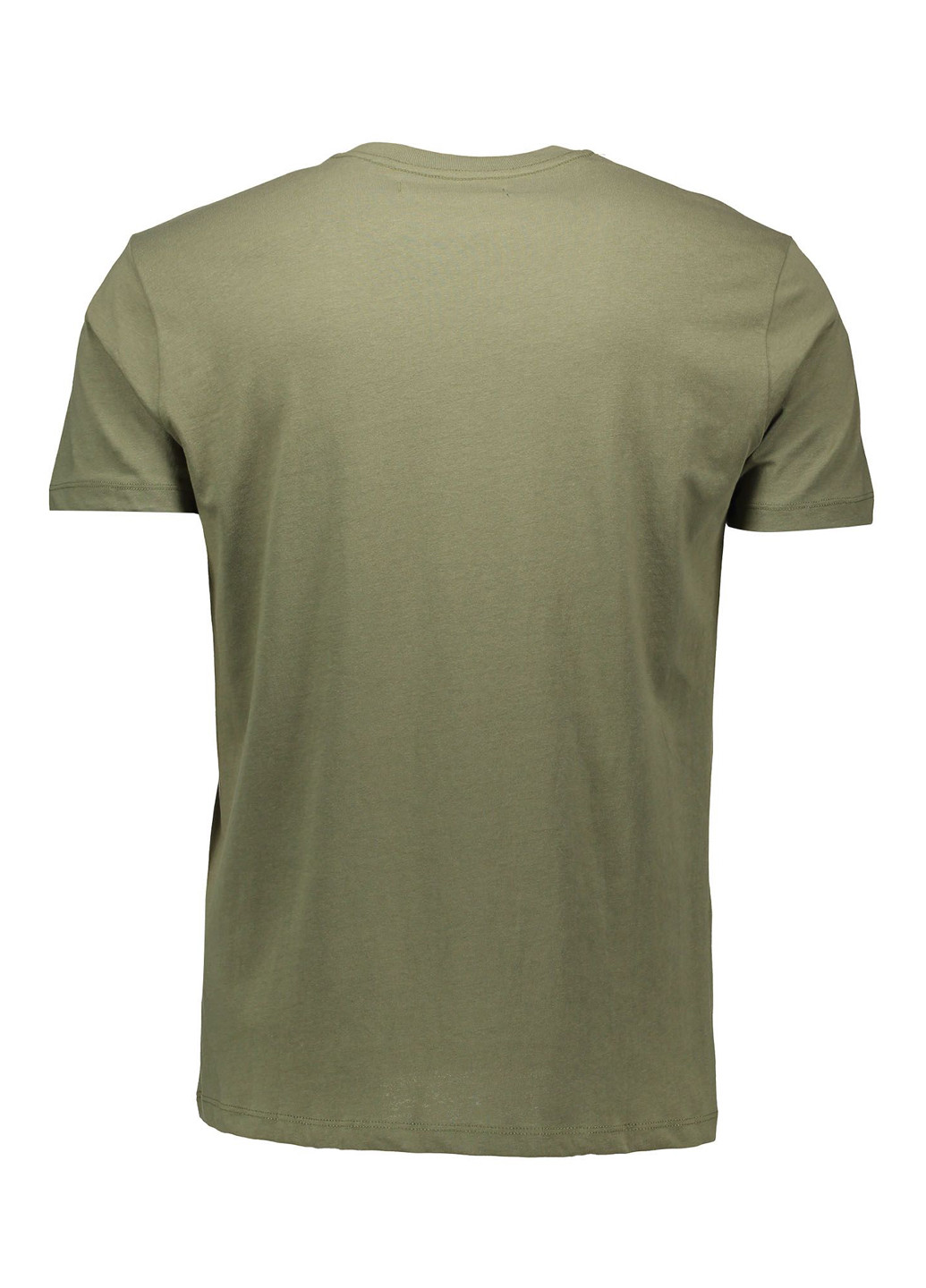 Хаки (оливковая) футболка с коротким рукавом Piazza Italia