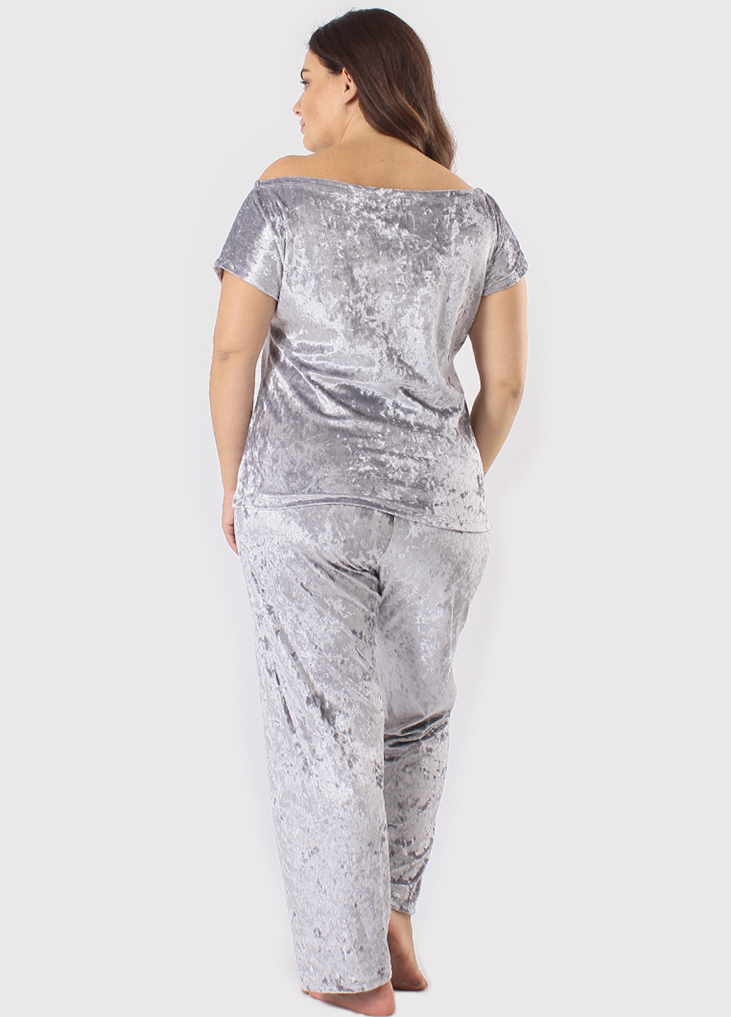 Світло-сіра всесезон піжама (футболка, штани) футболка + штани Ghazel