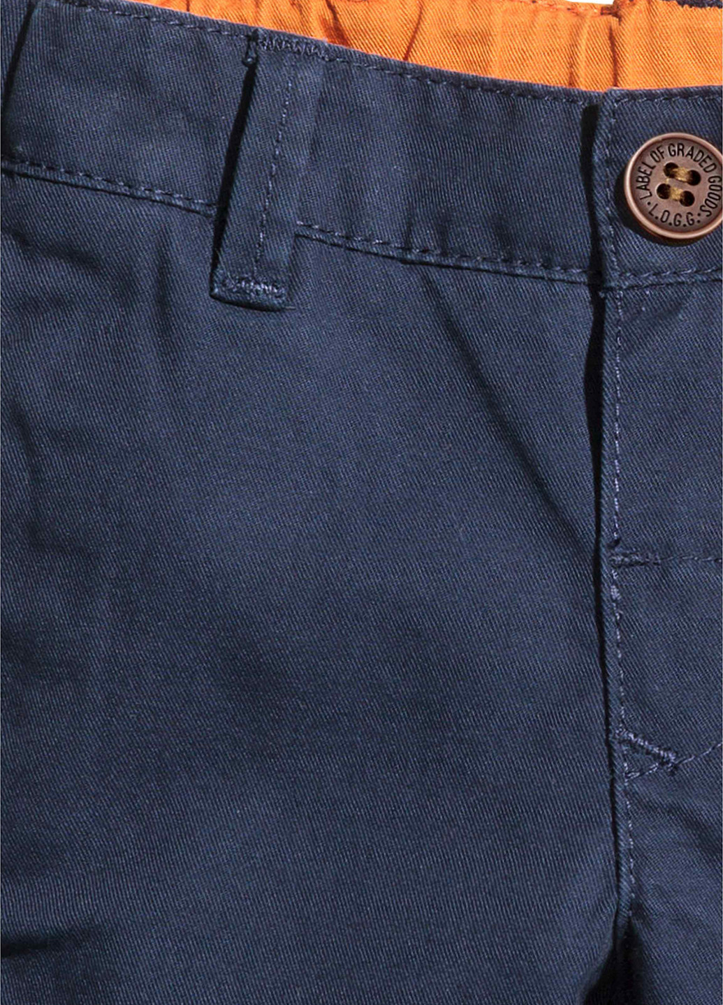 Синие кэжуал демисезонные брюки прямые H&M