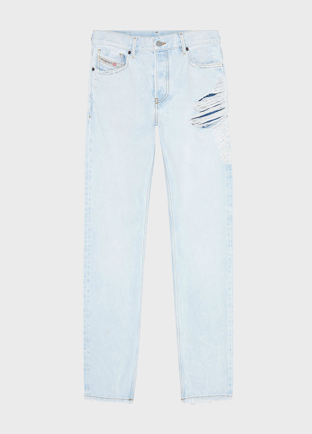 Голубые демисезонные прямые джинсы Diesel