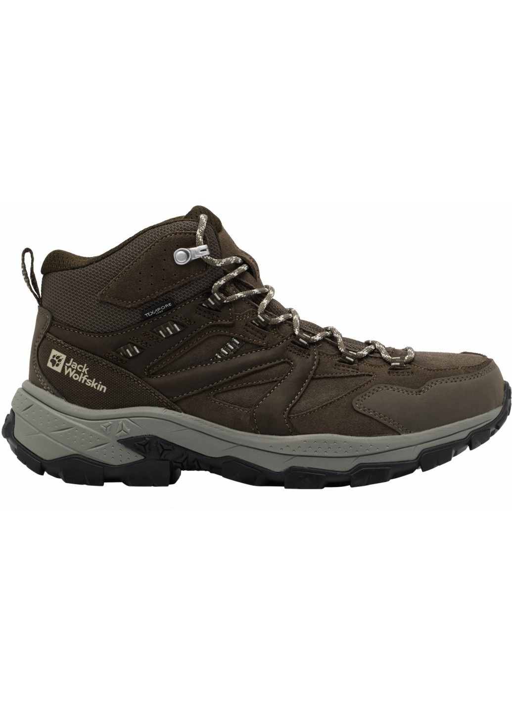 Коричневые осенние ботинки хайкеры Jack Wolfskin