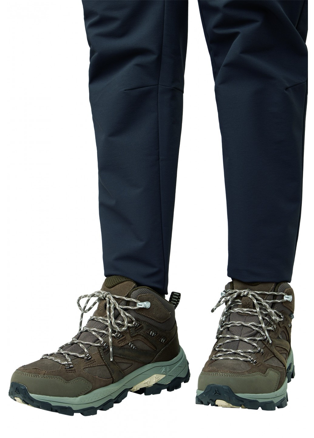 Коричневые осенние ботинки хайкеры Jack Wolfskin