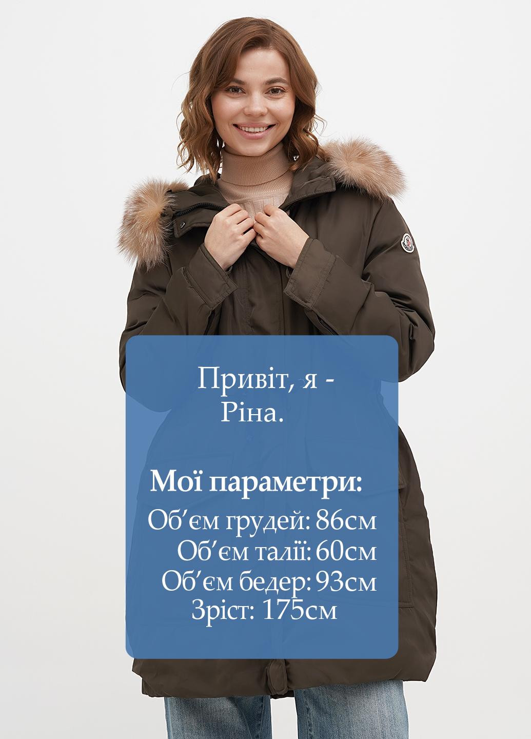 Оливковий (хакі) зимній Пуховик Moncler