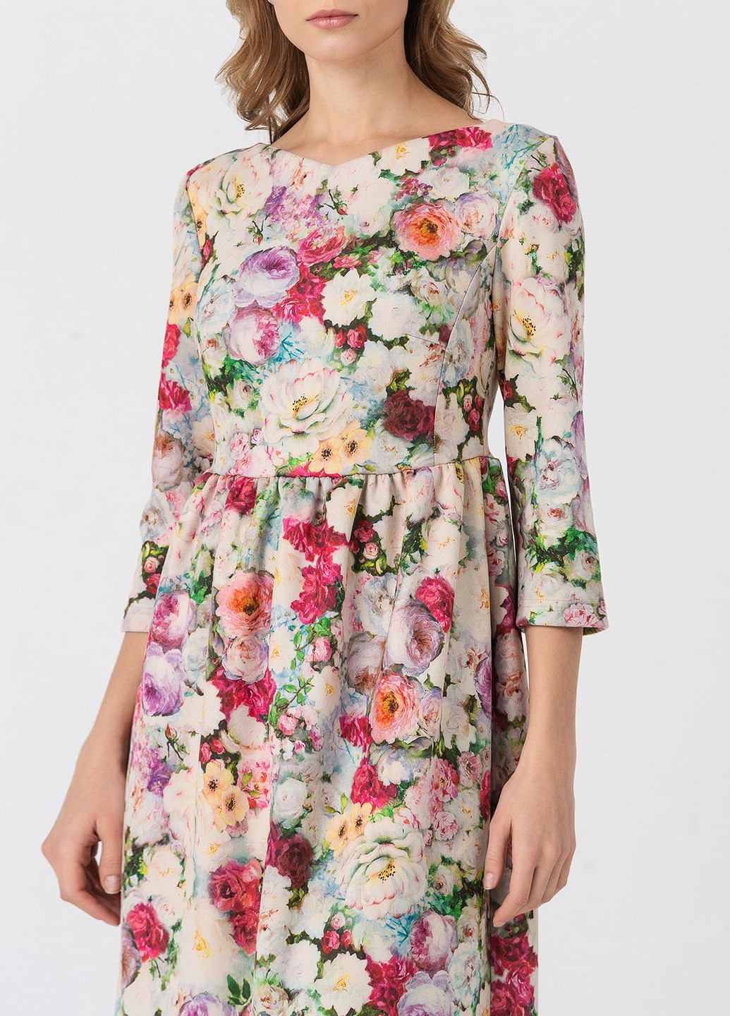 Комбинированное кэжуал платье Vovk с цветочным принтом