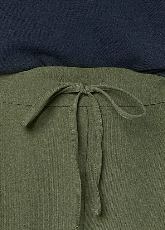 Темно-зеленые кэжуал демисезонные брюки Pieces