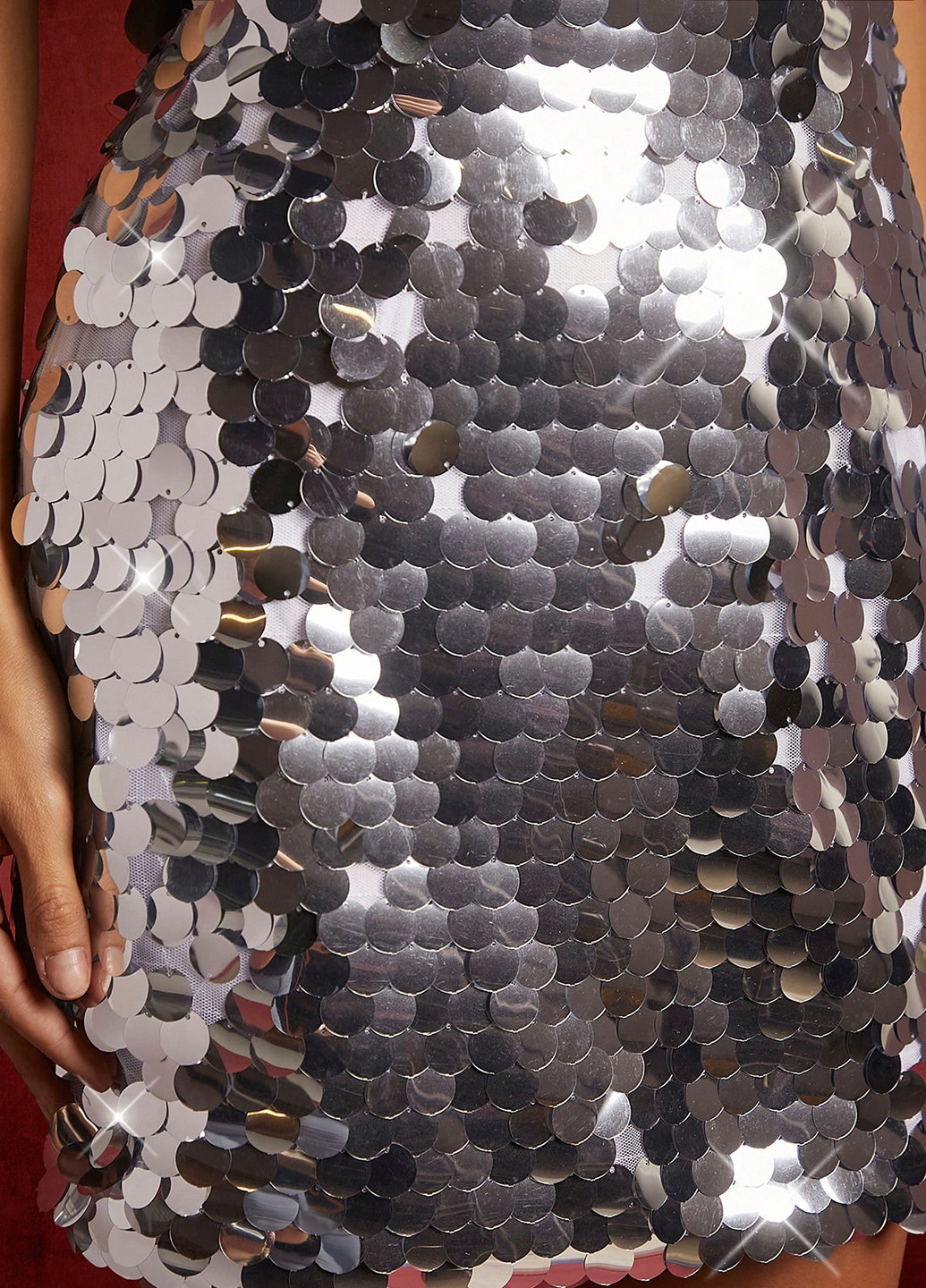 Сріблястий вечірня, кежуал сукня з відкритою спиною SHEIN однотонна