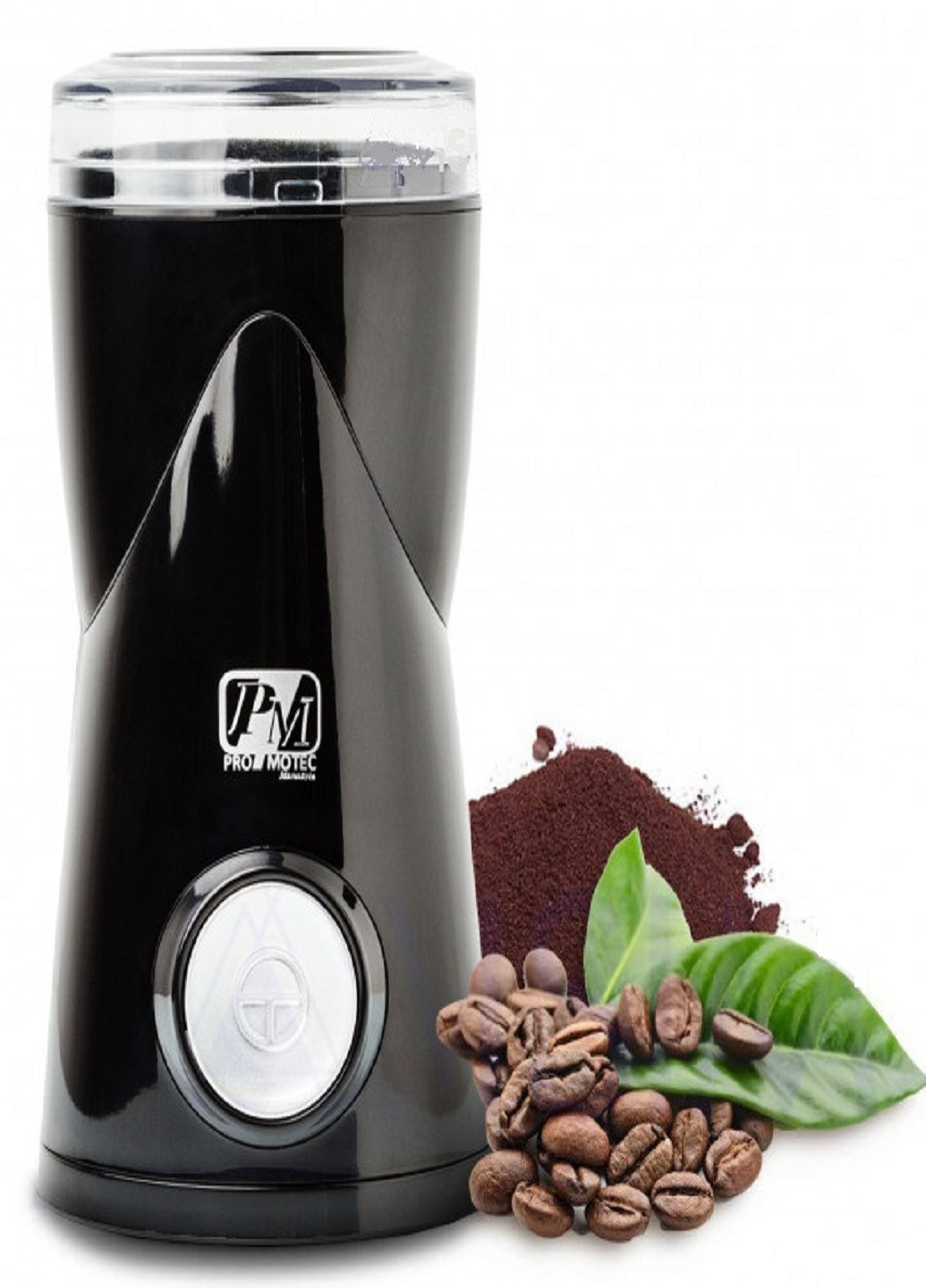 Кавомолка кухонна PM-597 подрібнювач для кави 200 Вт Чорна Promotec (253932387)