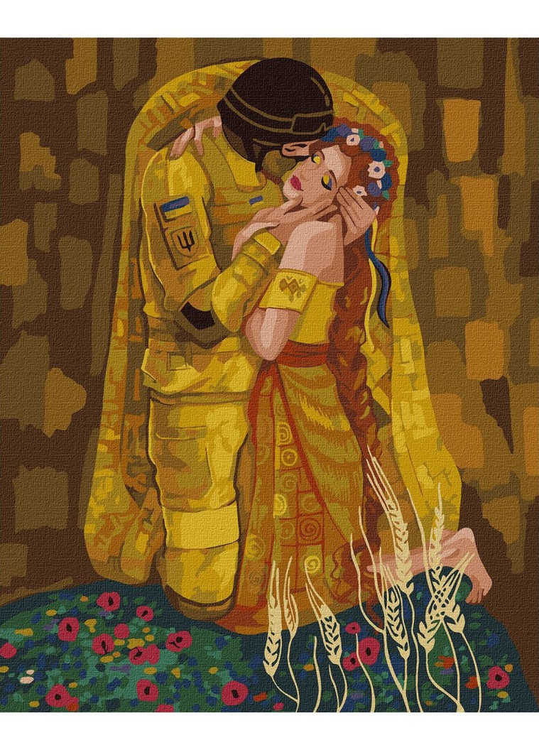 Картина по номерам "Украинский поцелуй ©dragonfly_kc" KHO4876 40х50 см Идейка (252907797)