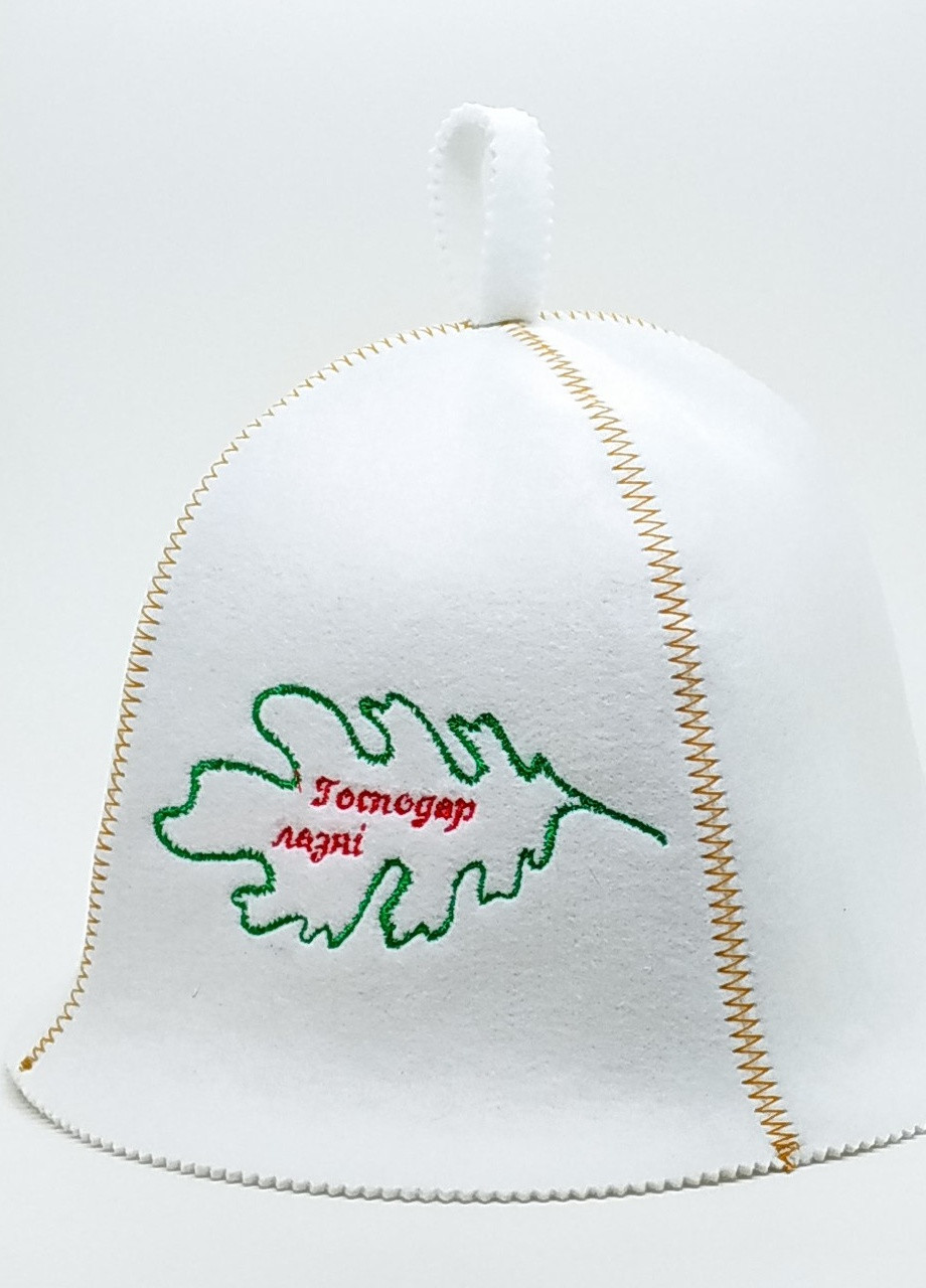 Банна шапка "Господар лазні" штучне хутро білий (LA-92) Luxyart (252611395)