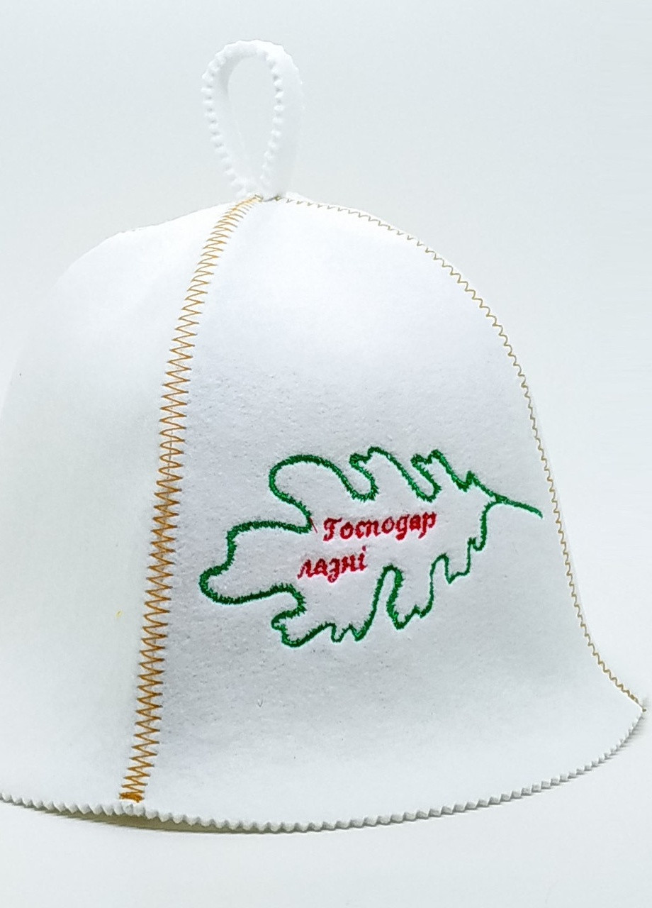 Банна шапка "Господар лазні" штучне хутро білий (LA-92) Luxyart (252611395)
