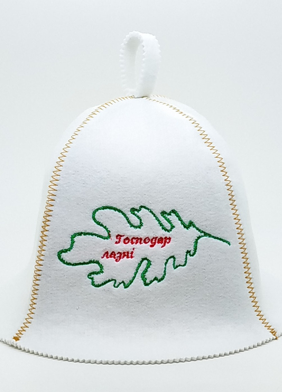 Банна шапка "Господар лазні" штучне хутро білий (LA-92) Luxyart (252611395)