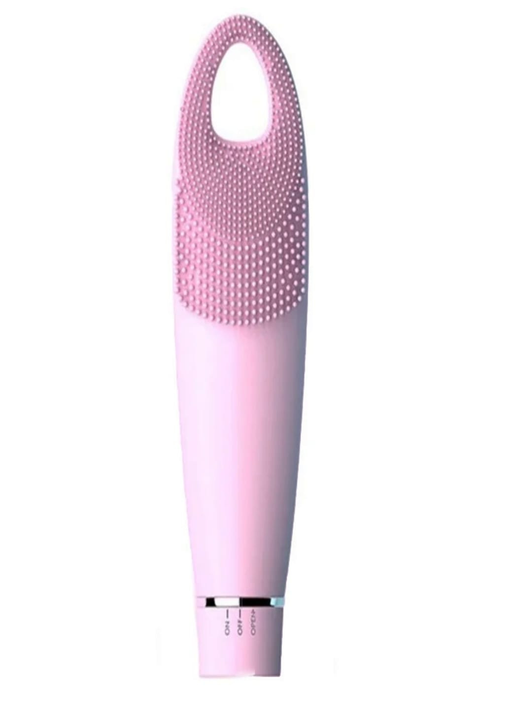 Электрическая силиконовая щетка для чистки лица очищающая ультразвуковая (969498494) Розовый Francesco Marconi (209509668)