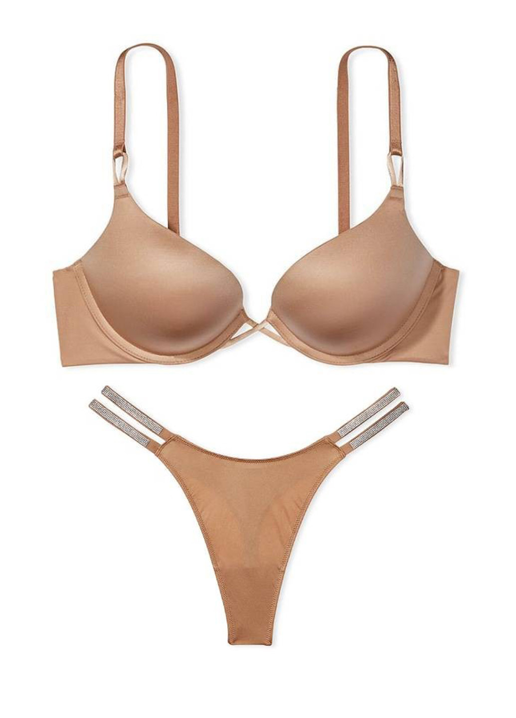 Коричневый демисезонный комплект (бюстгалтер, трусики) Victoria's Secret