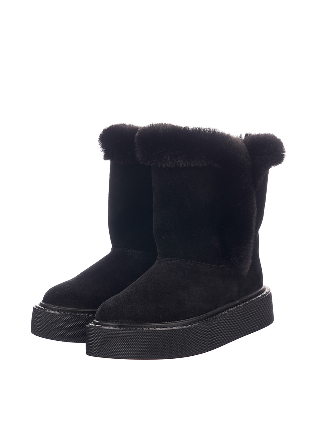 Зимние ботинки Bizoni с мехом из натуральной замши