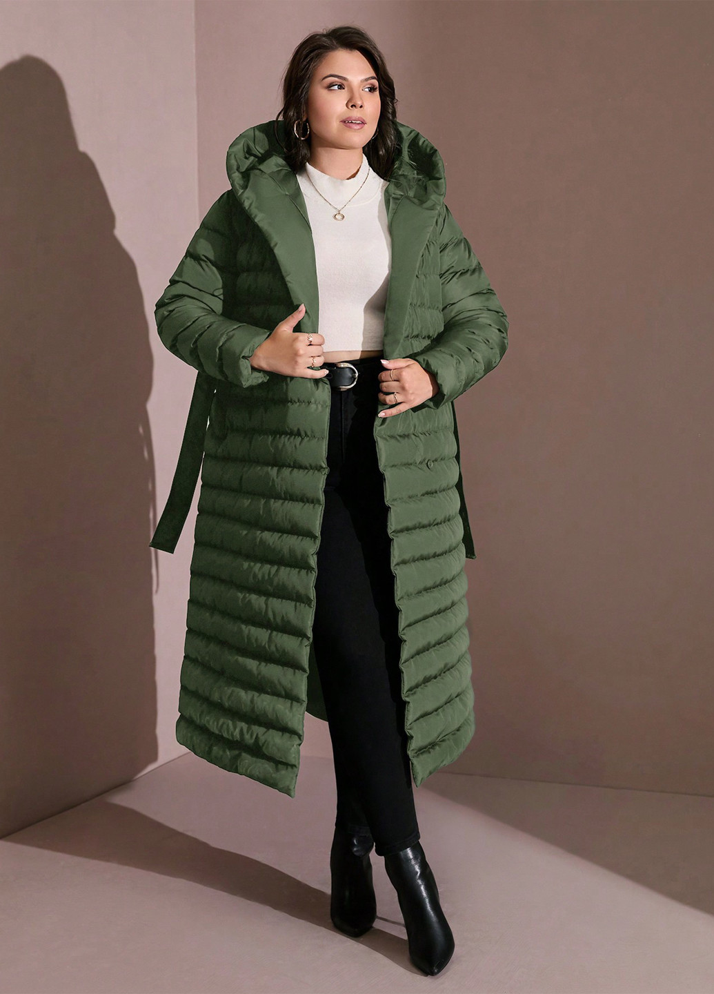 Зелена зимня куртка SHEIN