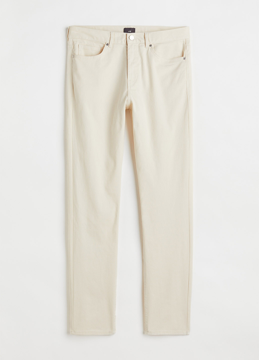 Кремовые демисезонные прямые джинсы H&M