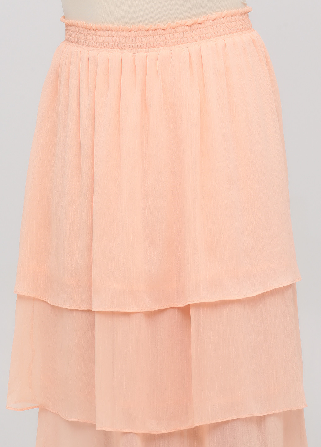 Персиковая кэжуал однотонная юбка Monki а-силуэта (трапеция)