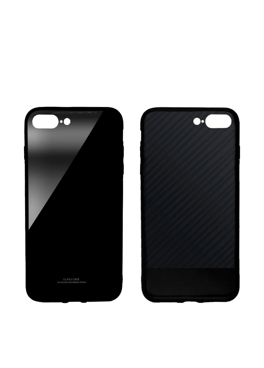 Чохол (Real Glass) для Apple iPhone 8 Plus (чорний) Intaleo для apple iphone 8 plus (черный) (131340047)