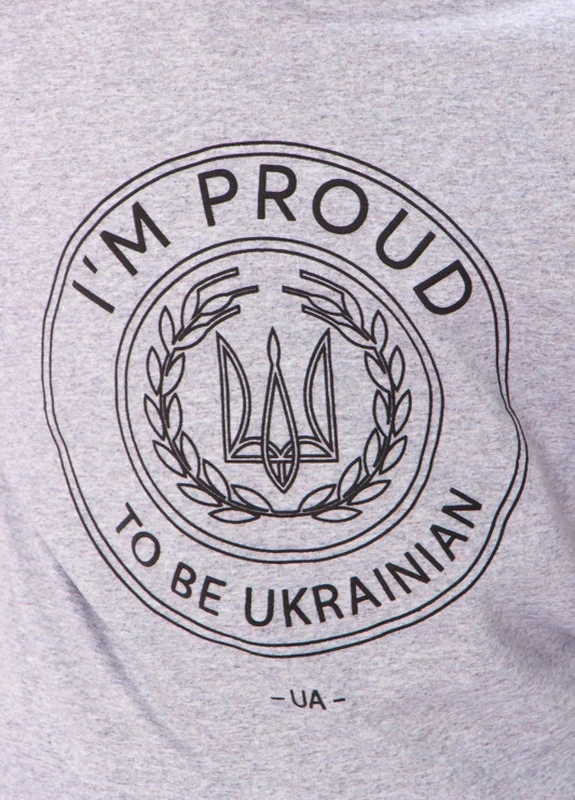 Серый свитшот детский “family look” Носи своє украинская символика (253857955)