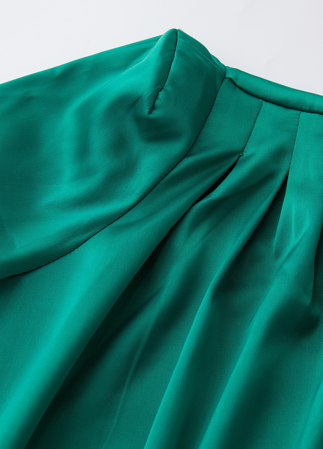 Зелена вечірня сукня на одне плече SHEIN однотонна