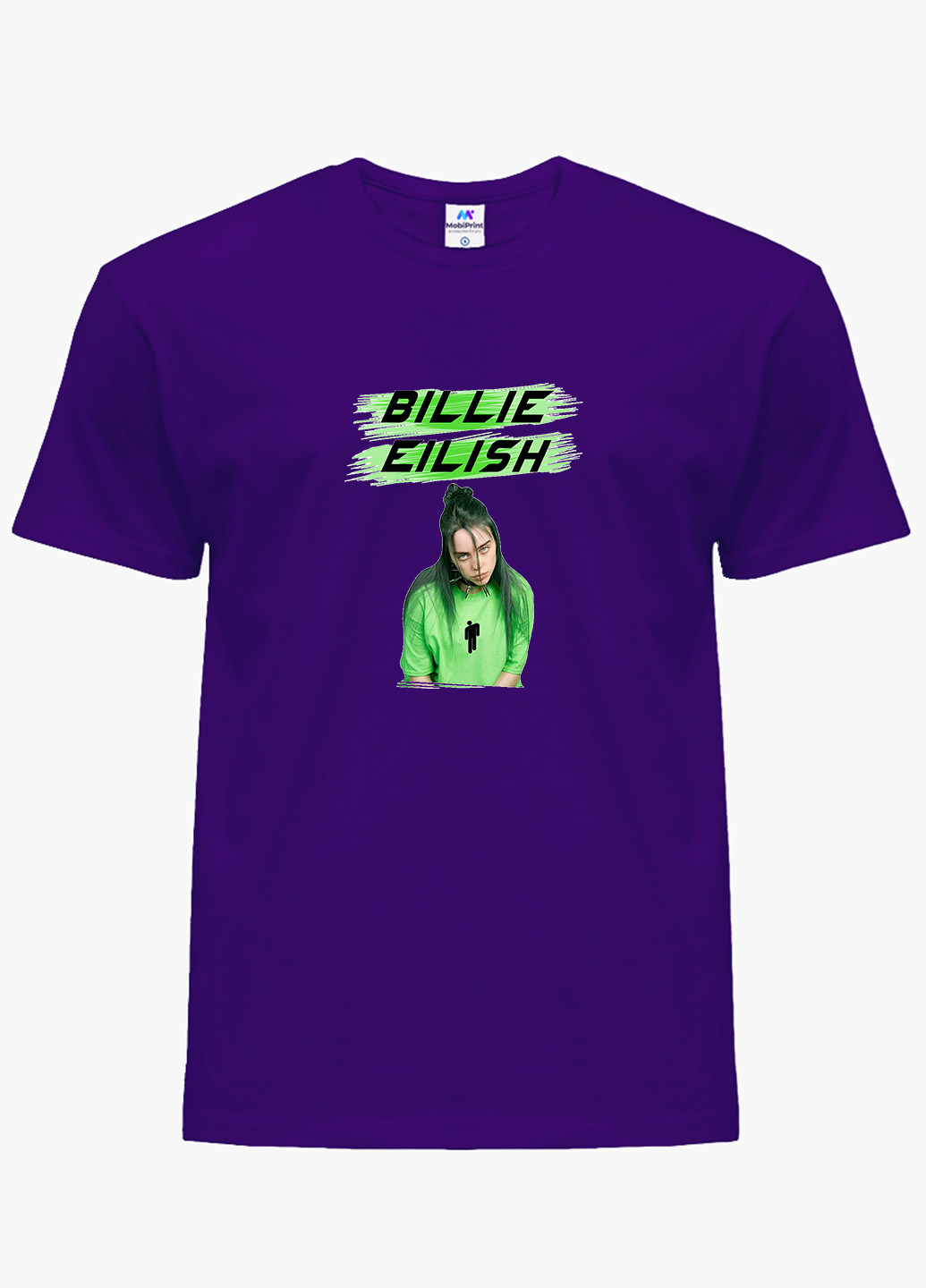 Фиолетовая демисезонная футболка детская билли айлиш (billie eilish)(9224-1207) MobiPrint