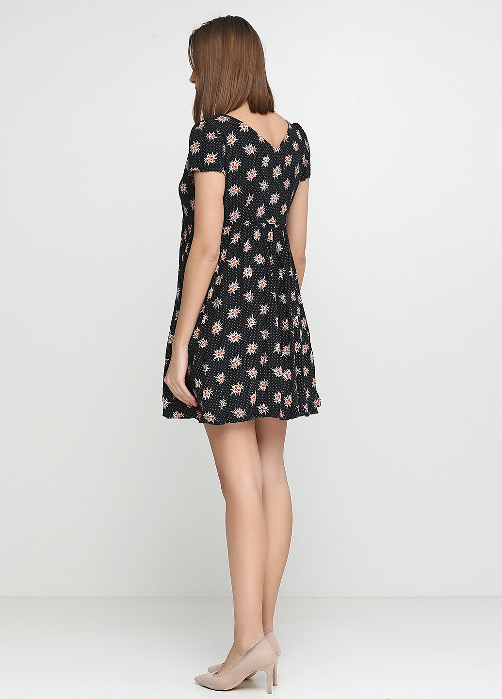 Черное кэжуал платье Ralph Lauren с цветочным принтом