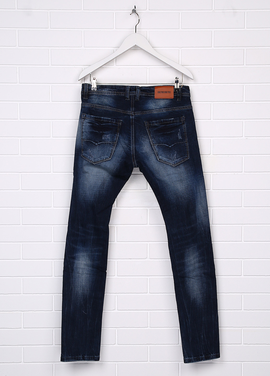 Темно-синие демисезонные прямые джинсы One