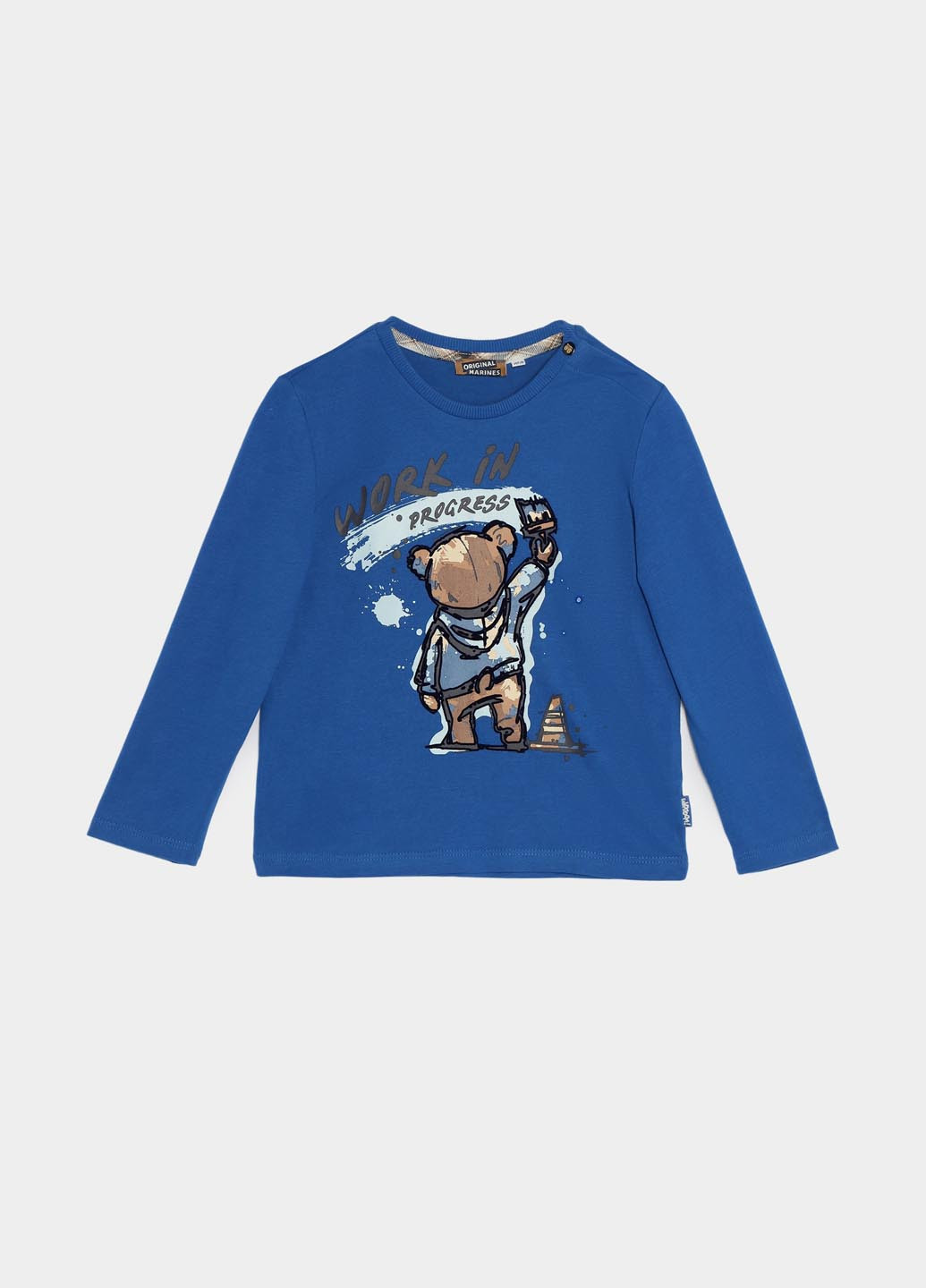 Original Marines лонгслів малюнок синій кежуал бавовна