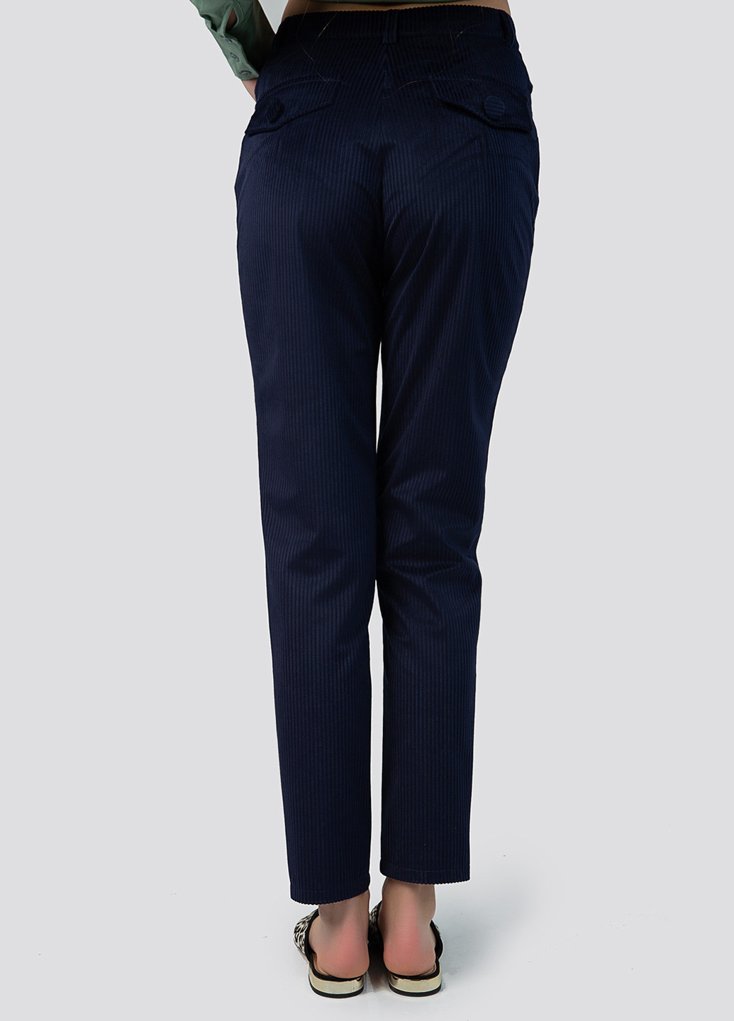 Темно-синие кэжуал демисезонные зауженные брюки Azuri